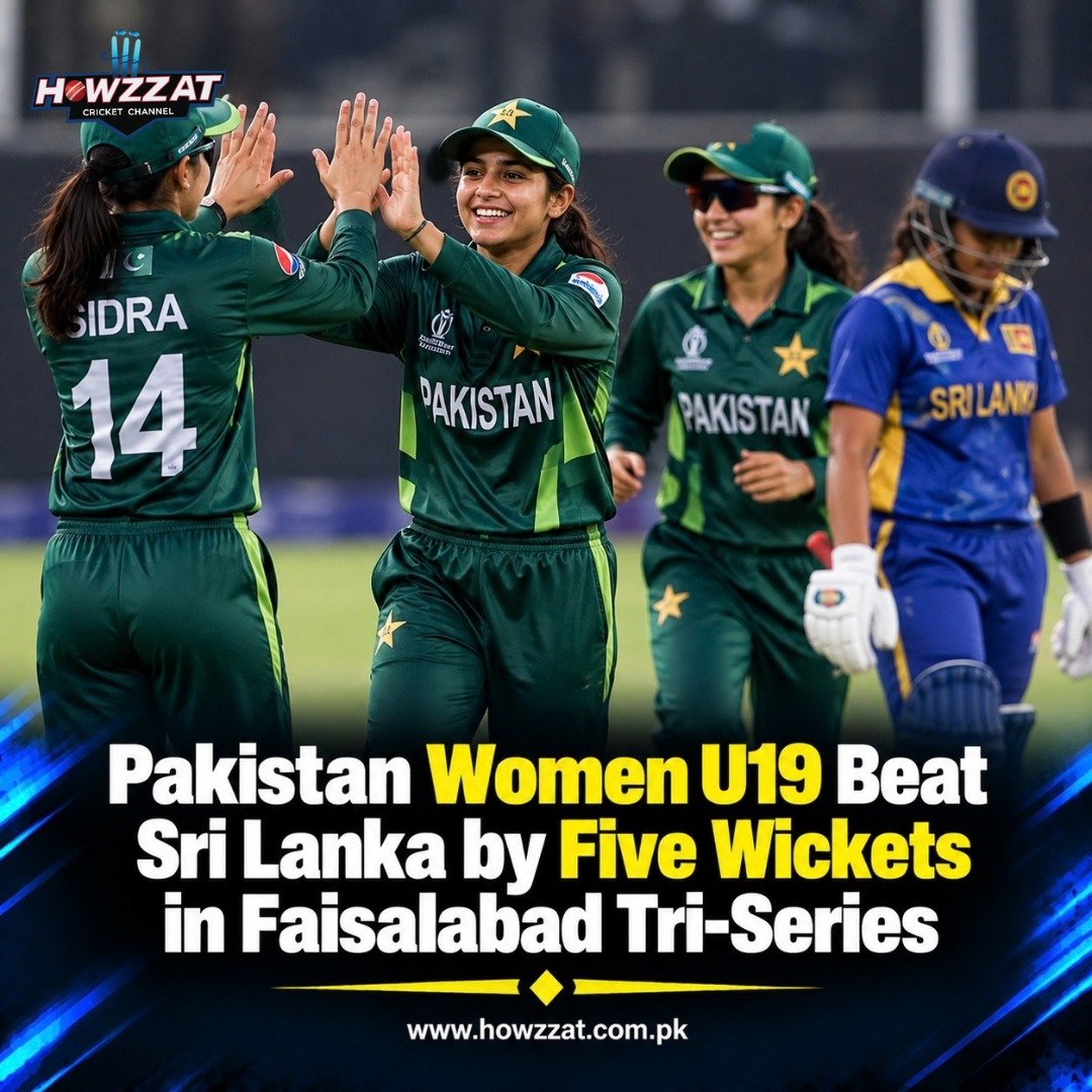 Pakistan Women U19 players celebrate five-wicket win over Sri Lanka