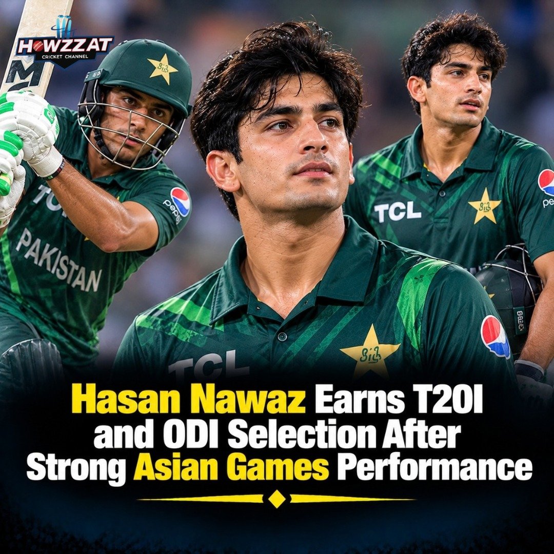 Hasan Nawaz batting for Pakistan during the 2026 Asian Games