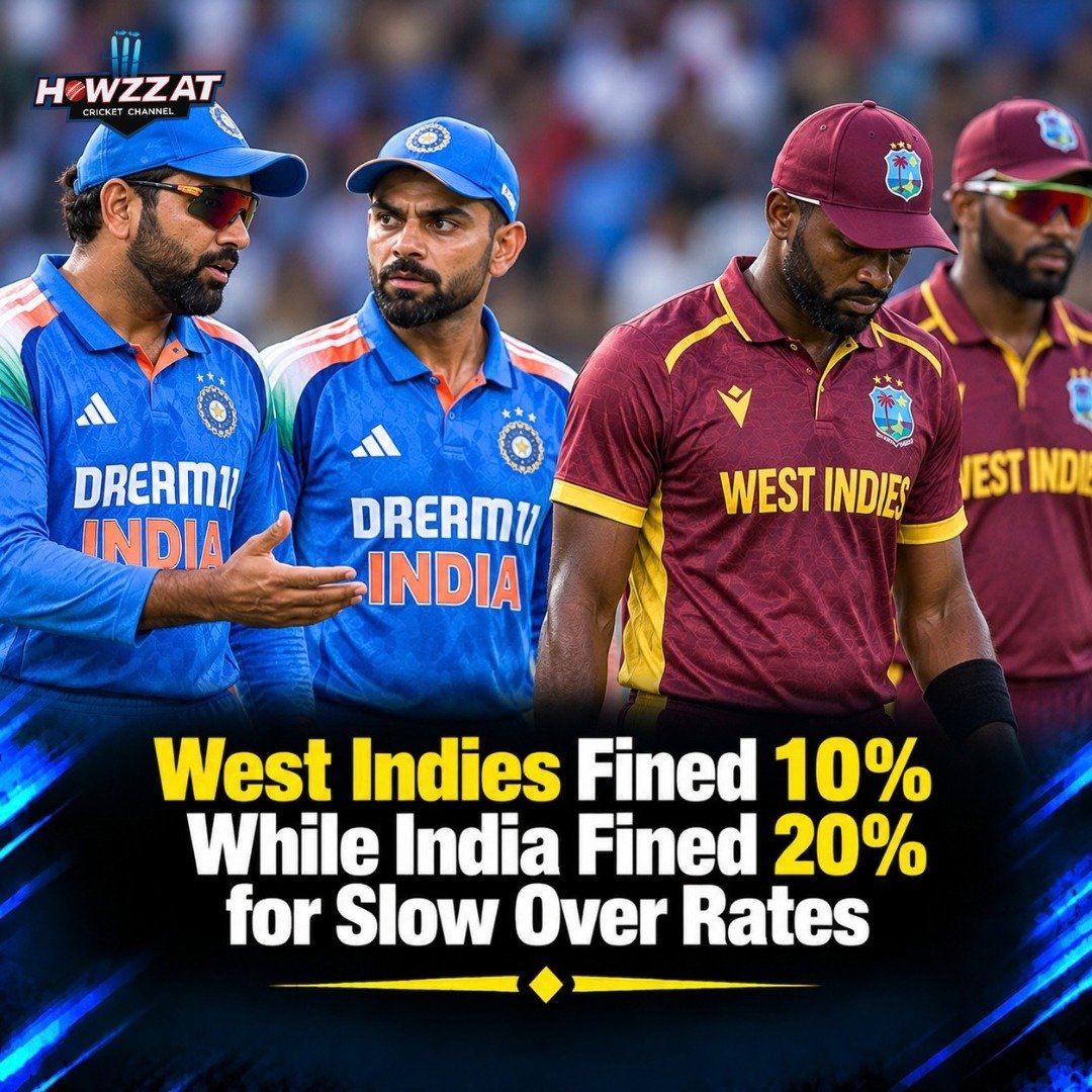 India and West Indies fined for slow over-rates in third ODI